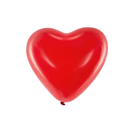 Paquete de 100 globos de corazón rojo pastel 25cm