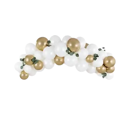 Arco de Globo de Oro y Blanco