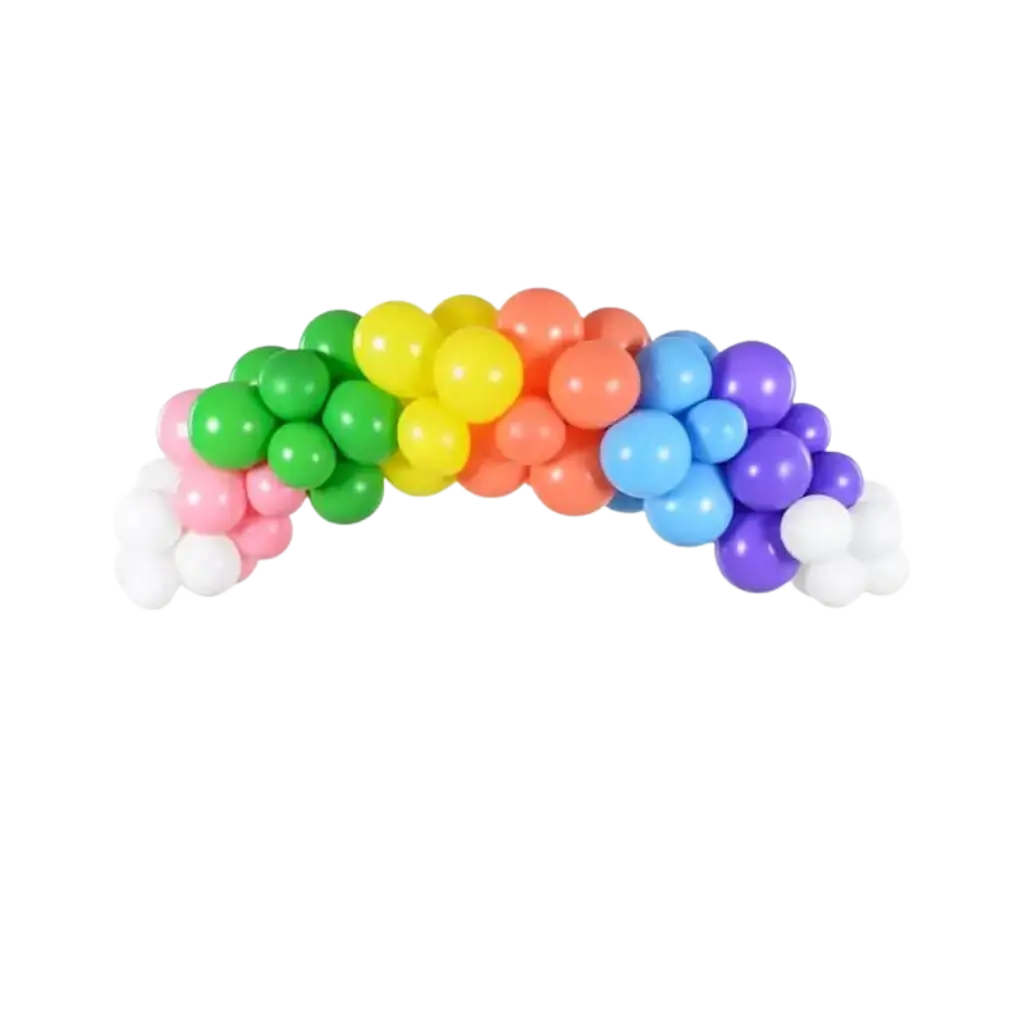 El arco del globo de medio arco iris