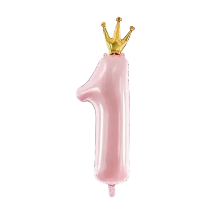 Globo Rosa Claro Figura 1 con Corona
