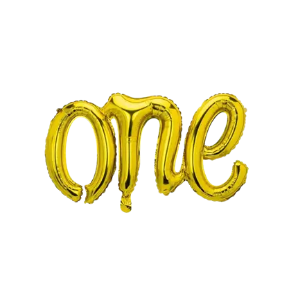 BOLA METÁLICA UNA ORO 66x37cm