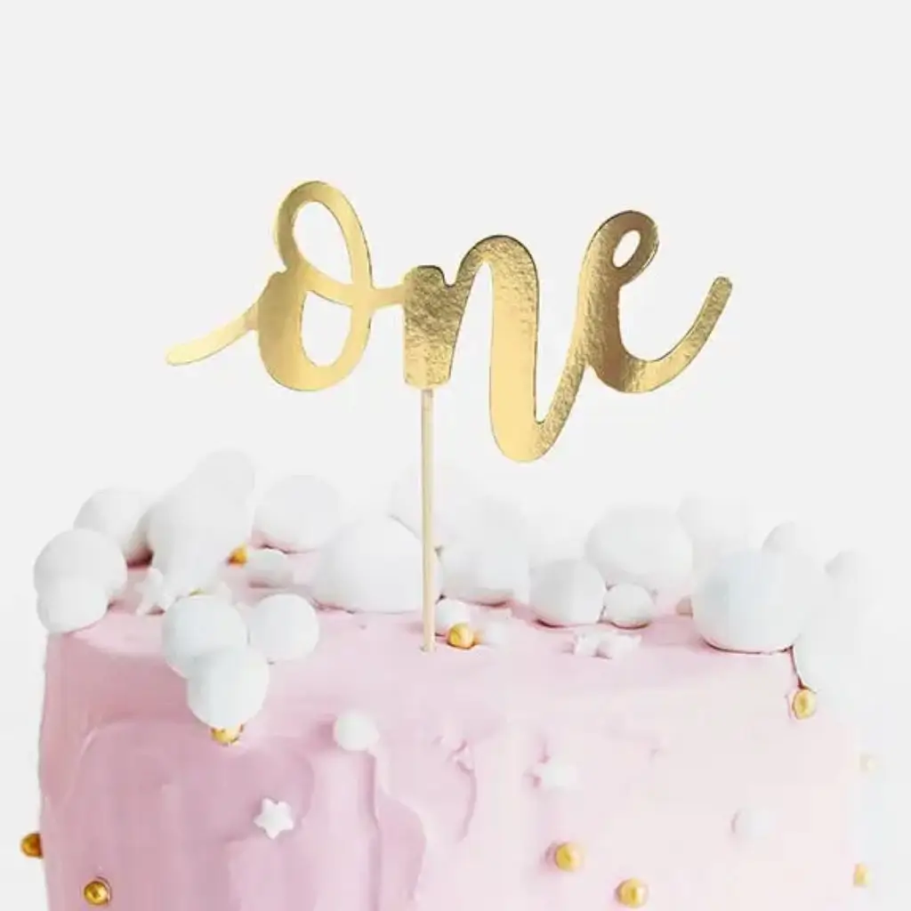Decoración para Cake One color Gold