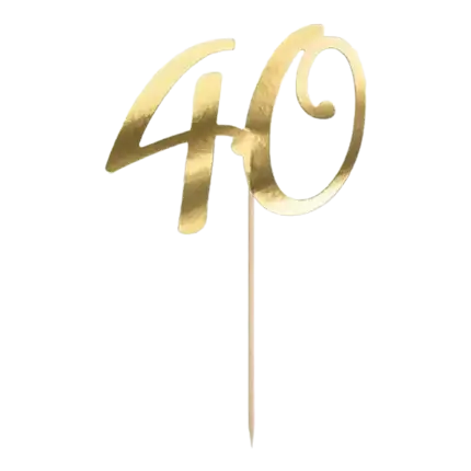Decoración para el Pastel 40 color Oro