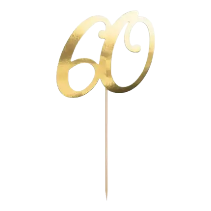 Decoración para la tarta 60 color oro