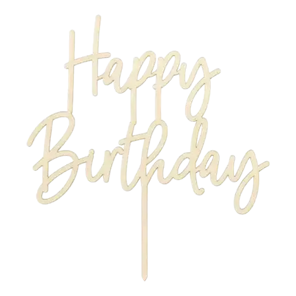 DECORACIÓN DE MADERA DE LA TARTA DE FELIZ CUMPLEAÑOS