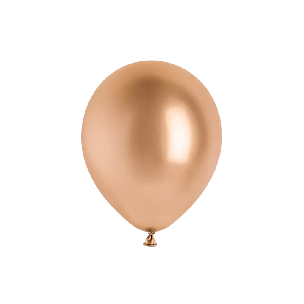 50 globos metálicos brillantes en oro rosa