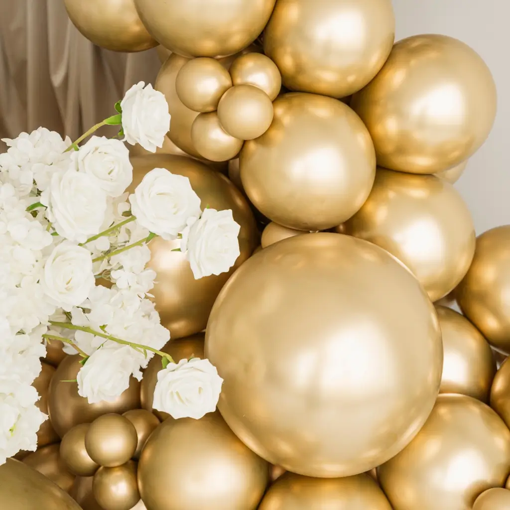 50 Globos metálicos brillantes Oro