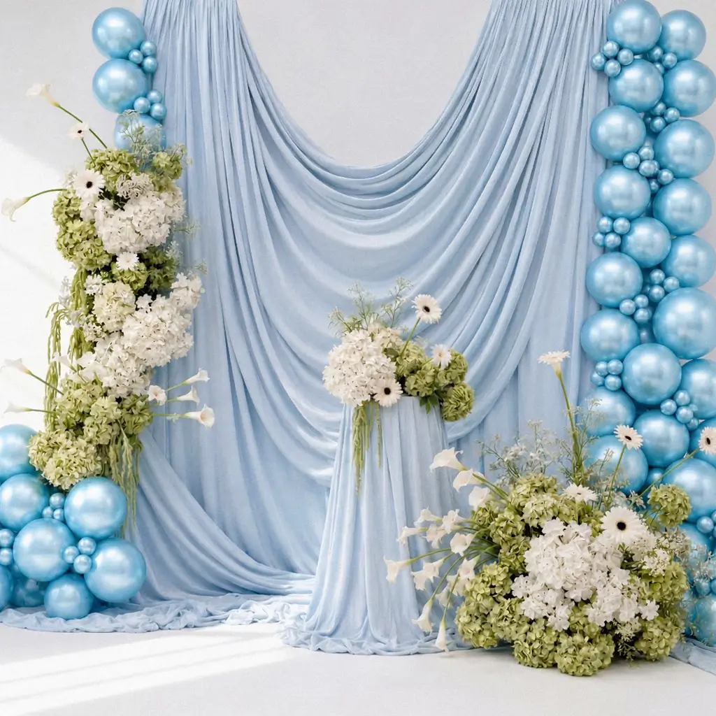 50 Globos metálicos brillantes Azul