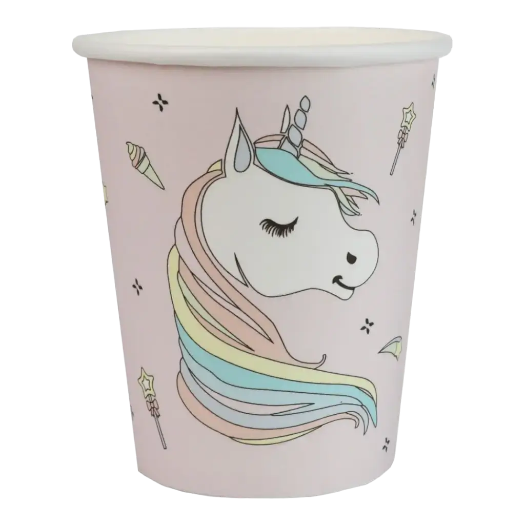 Vaso de Unicornio Rosa (Juego de 10)