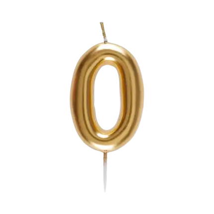 Vela Número 0 Dorada