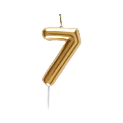 Vela Número 7 Dorada