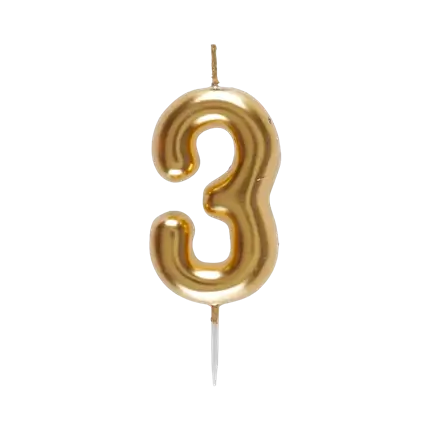 Vela Número 3 Dorada