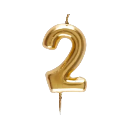 Vela Número 2 Dorada