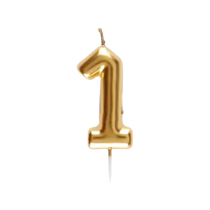 Vela Número 1 Dorada