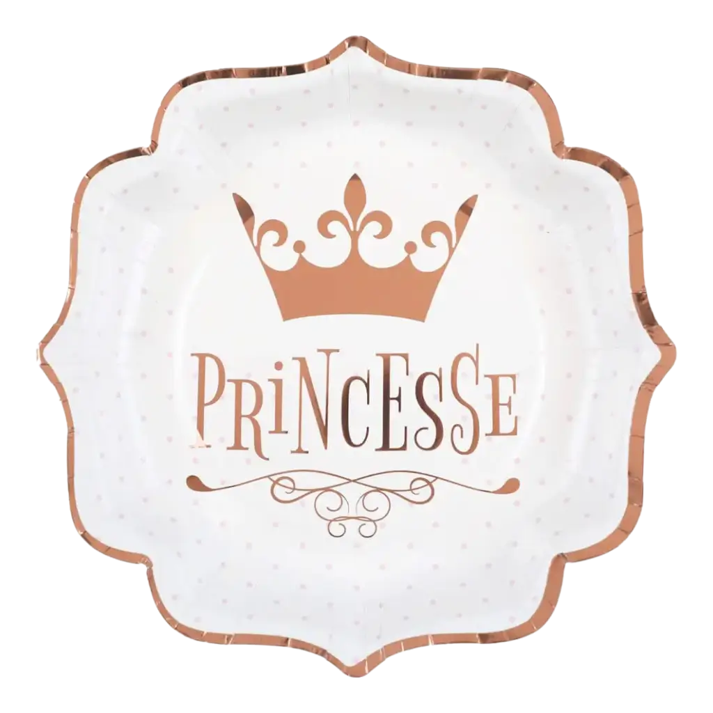 Placa de oro rosa princesa (juego de 10)