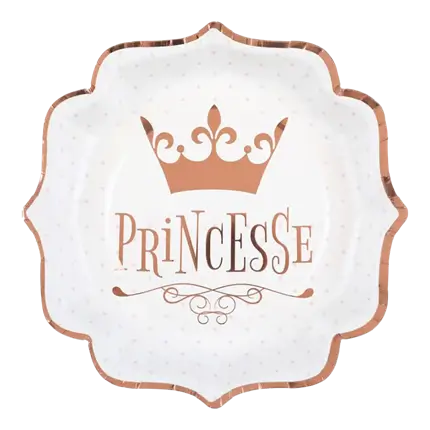 Placa de oro rosa princesa (juego de 10)