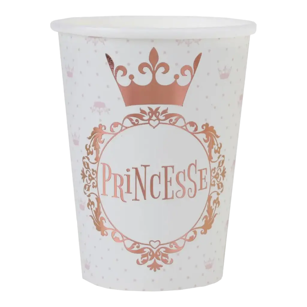 Vaso de Oro Rosa Princesa (Juego de 10)