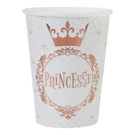 Vaso de Oro Rosa Princesa (Juego de 10)