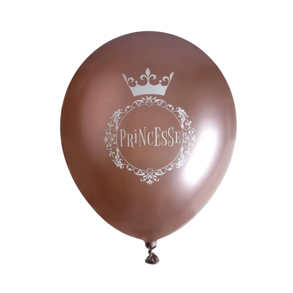 Globo Princesa Rosa Oro ø 30cm (set de 6)