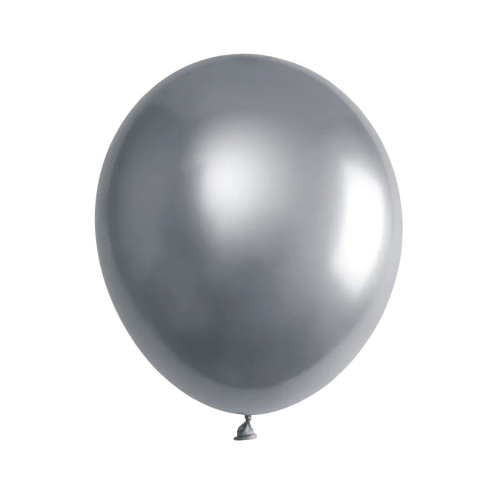 Globo metálico plateado (juego de 6)