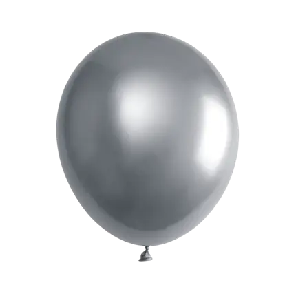 Globo metálico plateado (juego de 6)