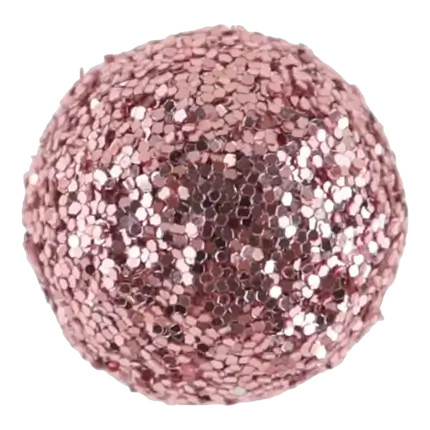 Mini bola de purpurina rosa dorada ø 1cm (juego de 50)