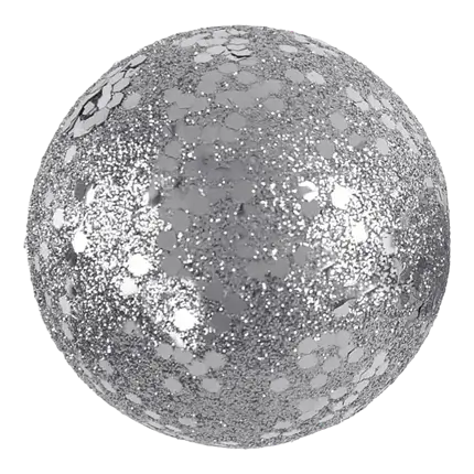 Mini bola de purpurina plateada ø 1cm (juego de 50)