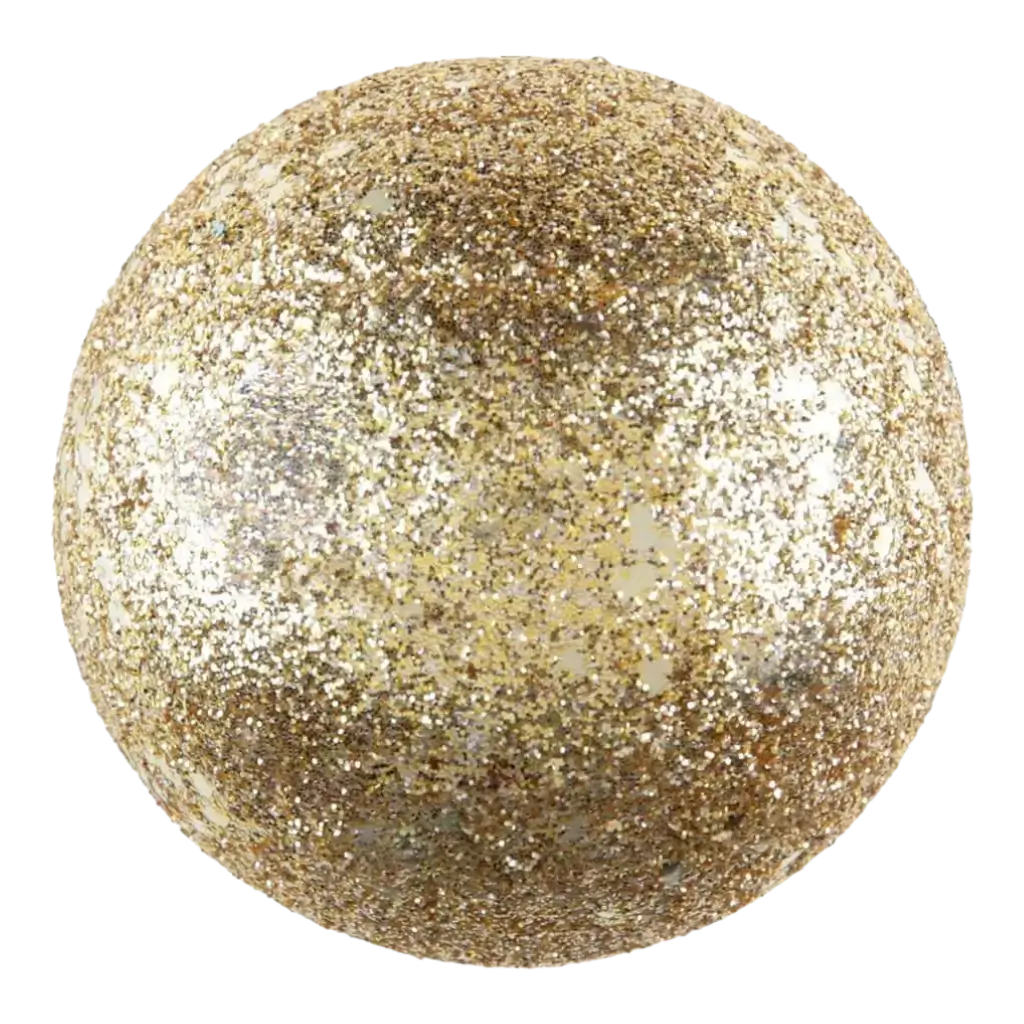 Mini bola de purpurina dorada ø 1cm (juego de 50)