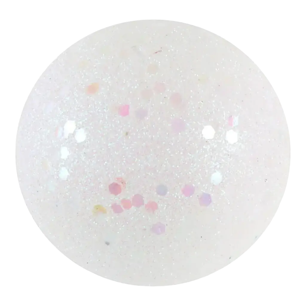 Mini bola de purpurina blanca iridiscente ø 1cm (juego de 50)