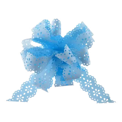 Pajarita automática de flores azules (juego de 5)