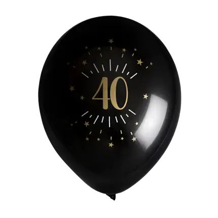 Balón de 40 años BlackGold (juego de 8)