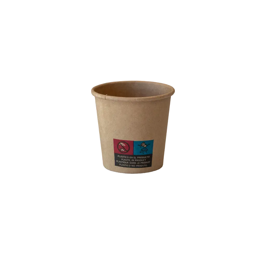 Vaso de cartón Kraft 12cl (Juego de 50)