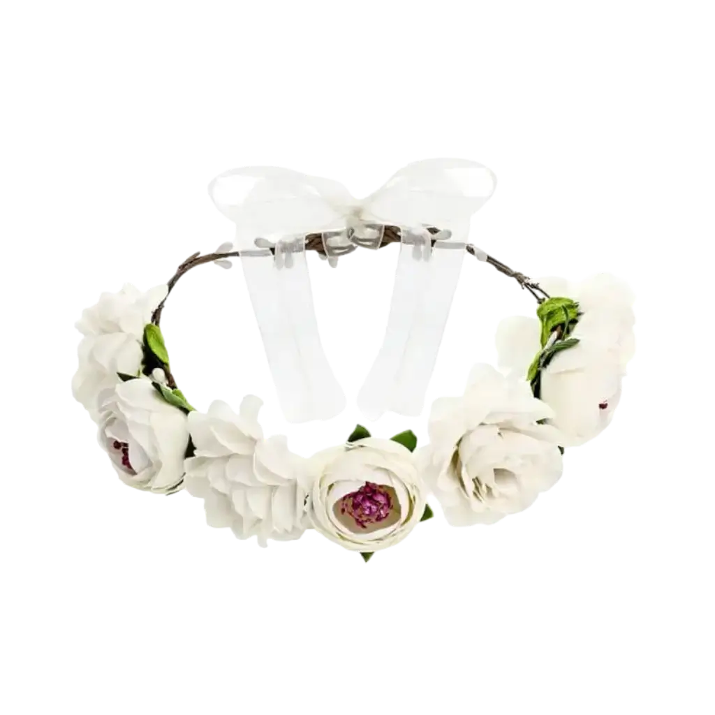 Corona de flores blancas ø 17cm