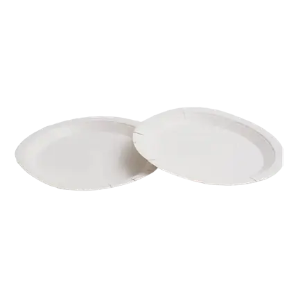 Plato de cartón blanco ø 23cm (Juego de 50)