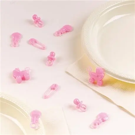 Confeti de mesa para baby shower de niña (set de 25)