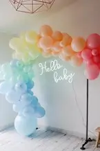 Arco de globos en colores pastel