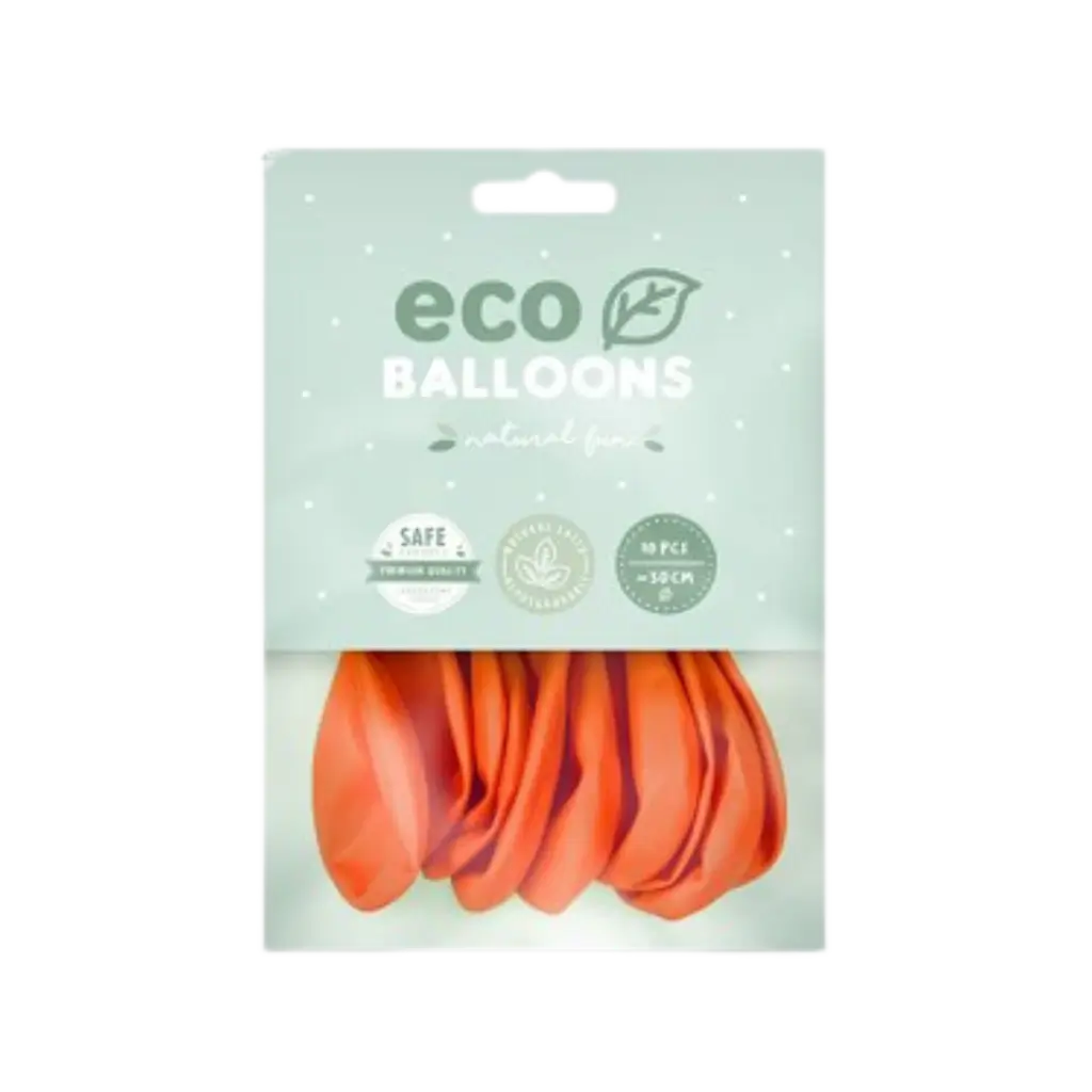 Paquete de 10 globos biodegradables de color naranja