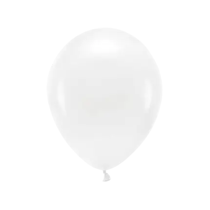 Paquete de 10 globos blancos biodegradables