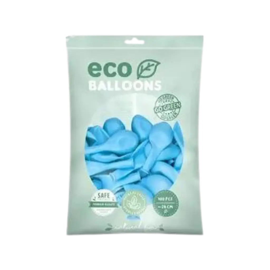 Paquete de 10 globos biodegradables azul claro