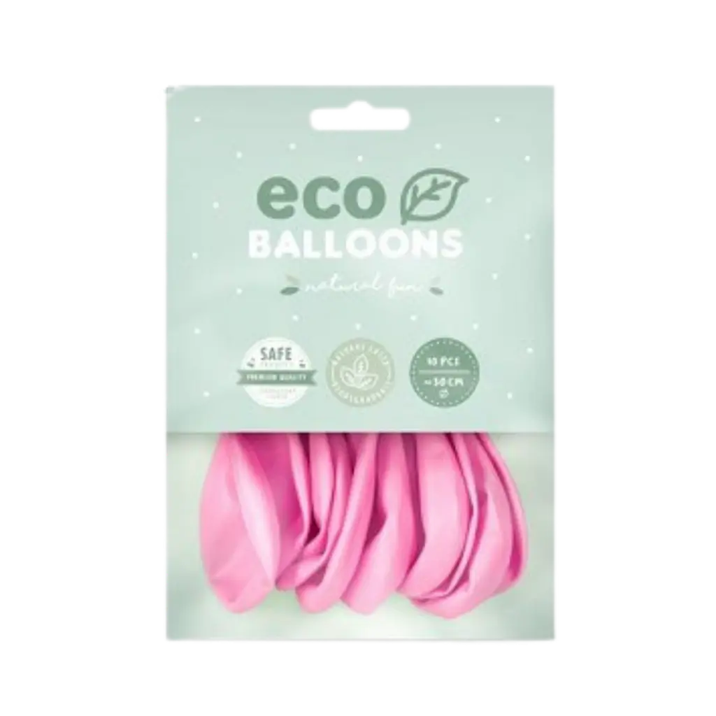 Paquete de 10 globos biodegradables rosa claro