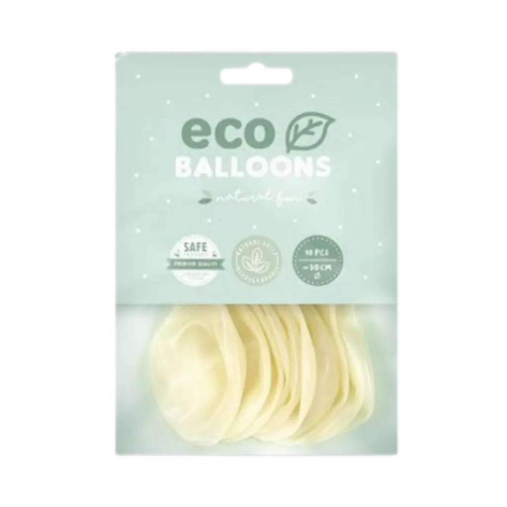 Paquete de 10 globos biodegradables transparentes