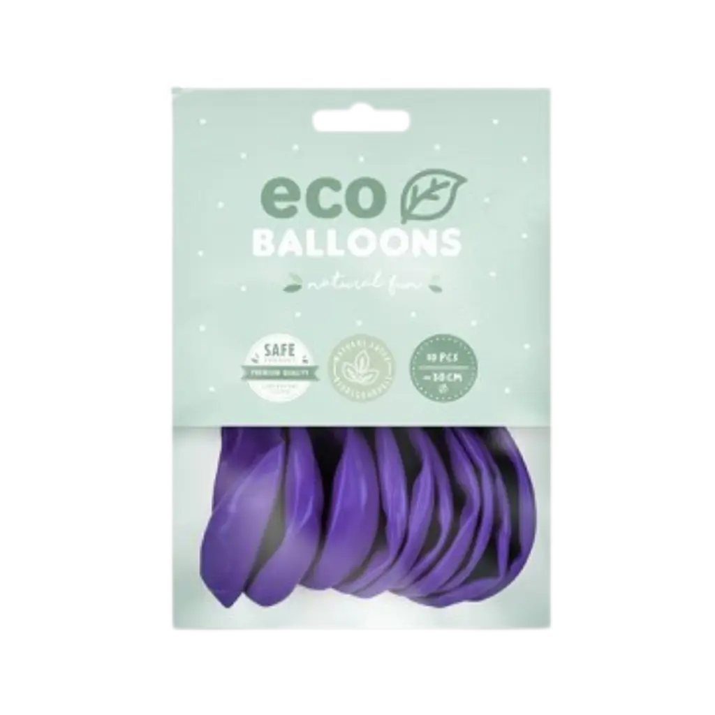 Paquete de 10 globos biodegradables de color morado