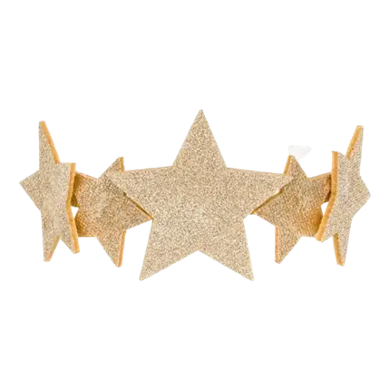 Diadema con estrellas doradas