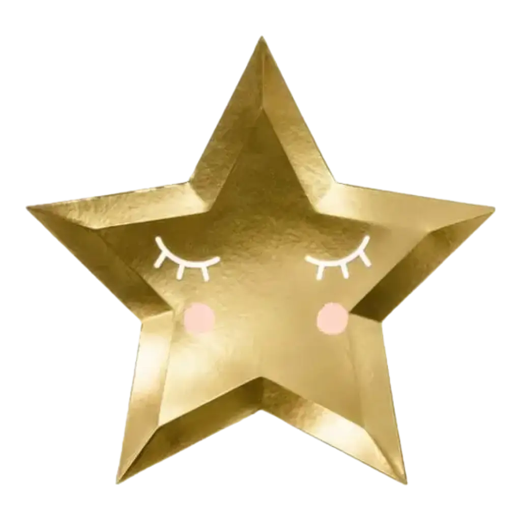 Placa dorada "Little Star" (juego de 6)