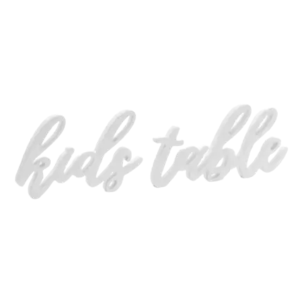 Letras Kids Table Blanco