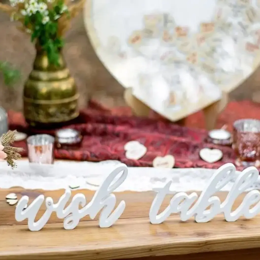 Letras "Wish Table" Blanco