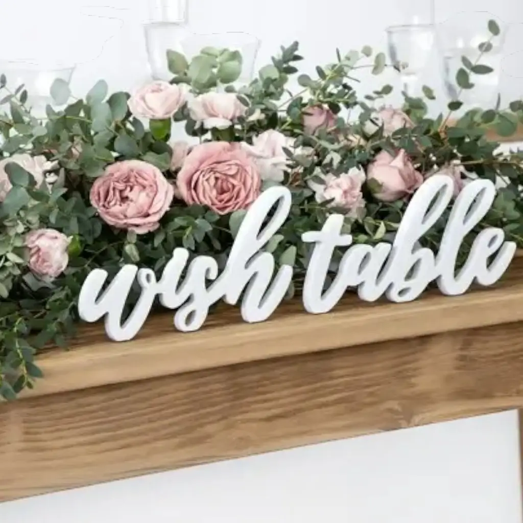 Letras "Wish Table" Blanco