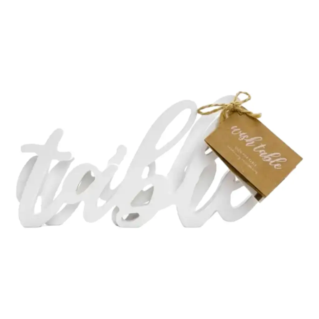 Letras "Wish Table" Blanco