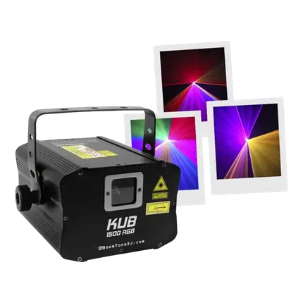 MÁQUINA LÁSER MULTICOLOR - KUB 1500 RGB - BOOMTONE DJ