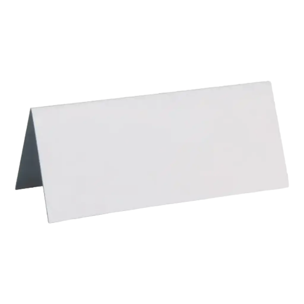 Tarjeta de lugar rectangular BLANCO - Juego de 10